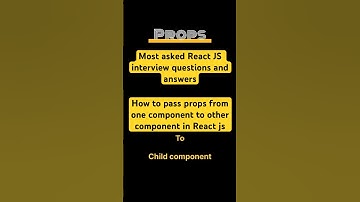 How to pass Props from one component to other component in React Js #shorts #coding #reactjs #props