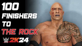 WWE 2K24 - 100 Finishers to The Rock!