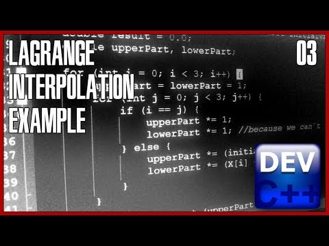 C++ programming for beginners 03 - Lagrange interpolation example
