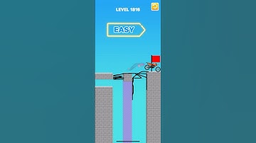 Draw bridge puzzle game level 1816 #gaming #drawing #Shorts