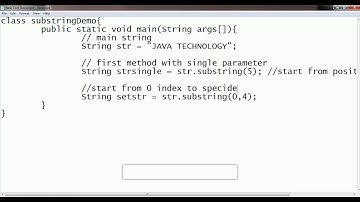 substring in java/android : String Method Example