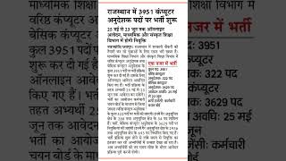 राजस्थान कंप्यूटर अनुदेशक भर्ती #rpsc #education #cet #rajasthan