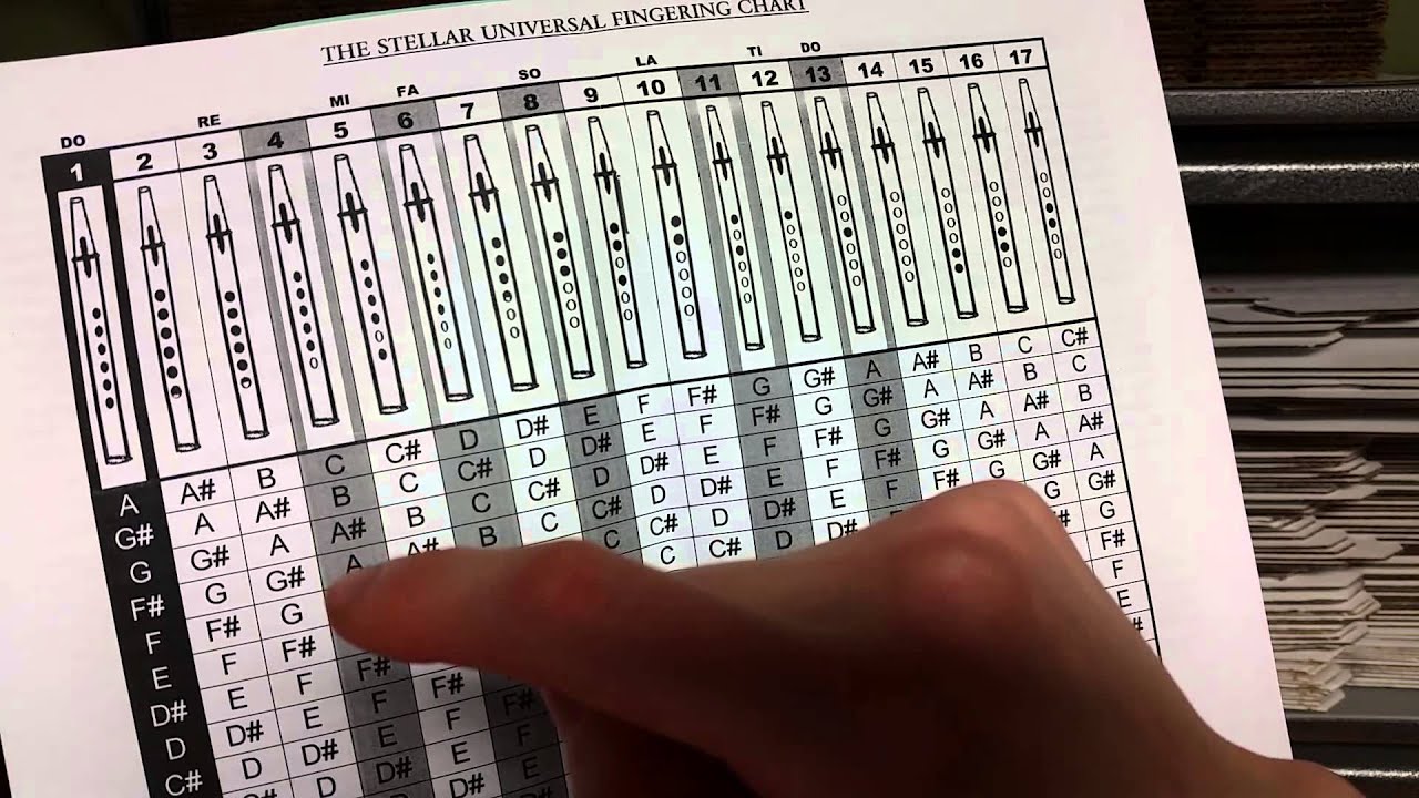 How to read a Stellar Flutes Native American style flute fingering