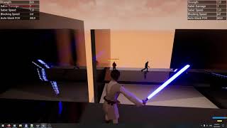 Jedi Academy Combat System in UE4: just test scene