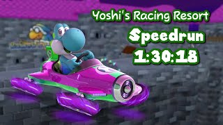 Yoshis Racing Resort 1.0.1 Speedrun - All Tracks in 1:30:18