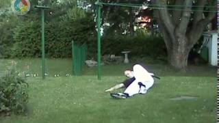 Hapkido: side fall, front view