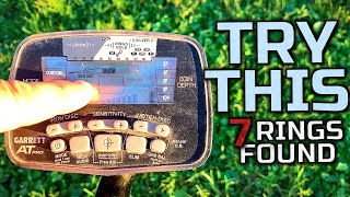 Metal Detecting Local Park | MUST TRY This Setup For The ATPro | 7 Rings (CLASS RING Found)