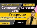 Prospectus Company Law, Registration, Issue & Legal Requirement of Prospectus for B.Com,BBA class