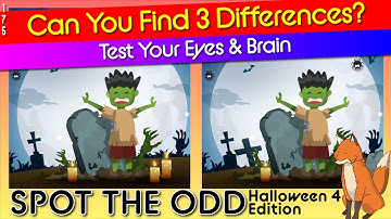 Brain break - Halloween games | find 3 differences | How good are your eyes? Quiz Fall Games