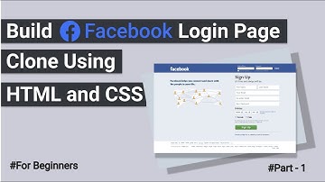 Build Facebook Login Page Clone using HTML and CSS For Beginners | Part-1