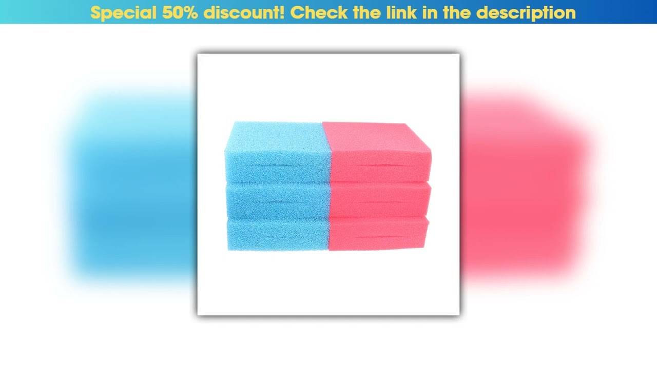Hot Picks Compatible Filter Foam Sponge Set Fit for Oase Biotec 5/10/30 (3x Red Fine, 3x Blue Coars