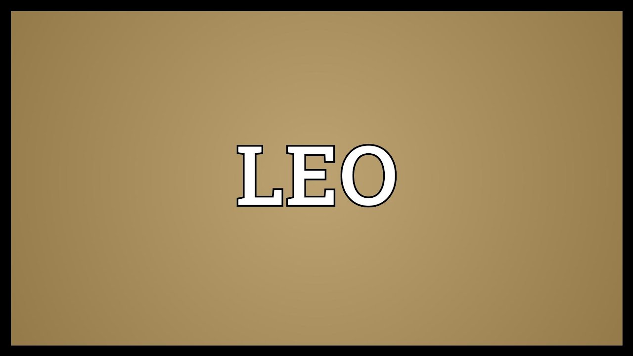 LEO Meaning - YouTube