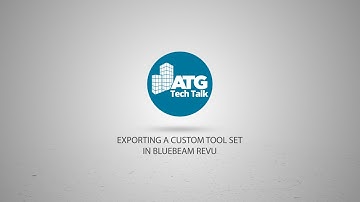 Exporting a Custom Tool Set in Bluebeam Revu