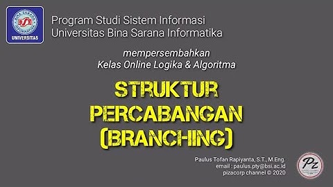 Struktur Percabangan (Branching Structure) - Cara membuat flowchart percabangan dan Syntax Phyton