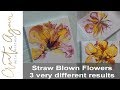 Straw blown flower art ; how many times does it take to create a blown flower1