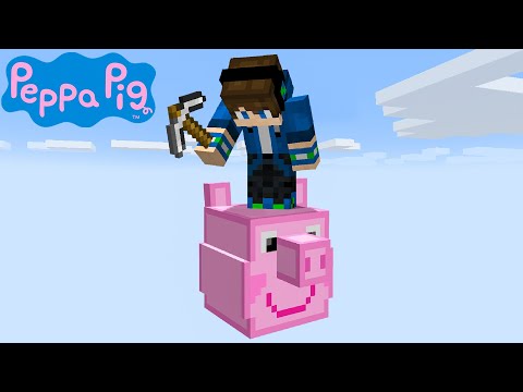 Trapped on One Peppa Pig Block in Minecraft