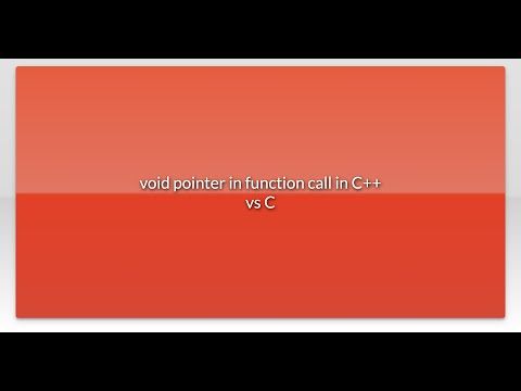 void pointer in function call in C++ vs C