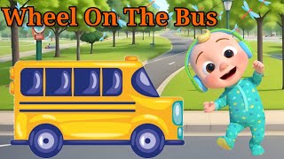 Wheels on the Bus + Nursary RHYMES and kid songs + 3D Animation | For Children | Around and round |