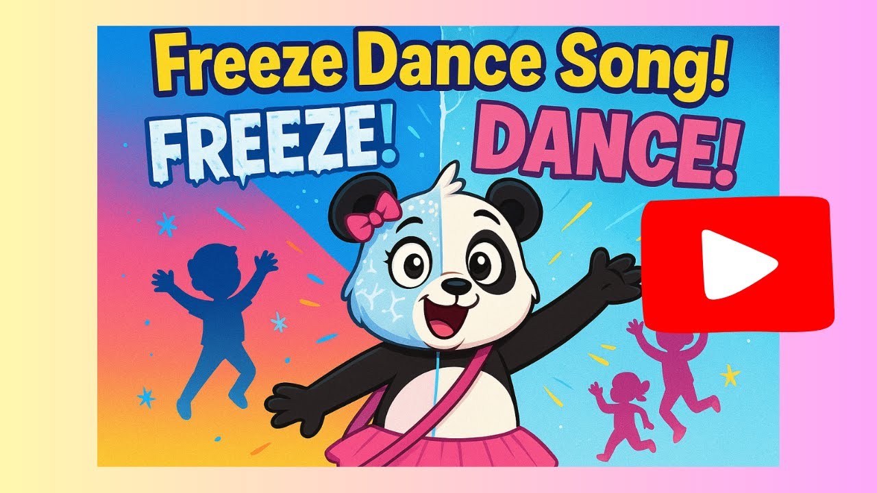 🎉 Kids Freeze Dance Song | Toddler Dance Party, Preschool Brain Break & Action Song 