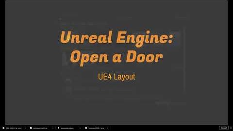 Unreal Engine: Open a Door - UE4 Layout