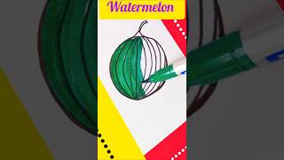Watermelon Drawing And Coloring