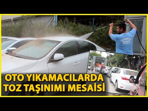 Adana'da Toz Taşınımı Nedeniyle Oto Yıkamacılarda Kuyruk Oluştu