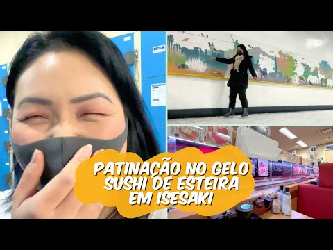 ANDANDO NO GELO PELA PRIMEIRA VEZ | SUSHI DE ESTEIRA  @NaomiYamasaki