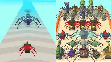 Merge Spider Train | Monsters Merge Horror: Choo Choo Train Choose | Lvls 17-25 Gameplay