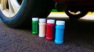 Crushing Crunchy & Soft Things by Car! - EXPERIMENT Colorful Sprinkles vs Car by Galaxy Experiments 13,647 views 3 years ago 1 minute, 49 seconds