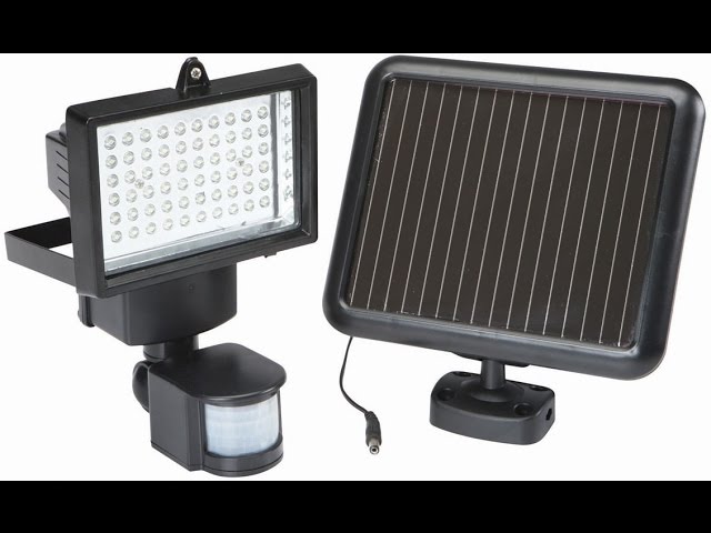 Cirugía objetivo Acción de gracias Reflector Solar de 60 LEDS con Sensor de Movimiento - YouTube