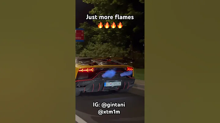 Insane Flame-Spitting Lamborghini Aventador SVJ with Gintani Exhaust Unleashes Wild Roar! | #shorts