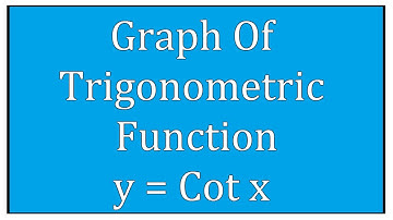 Graph Of Trigonometric Function y = Cot x / Maths Trigonometry