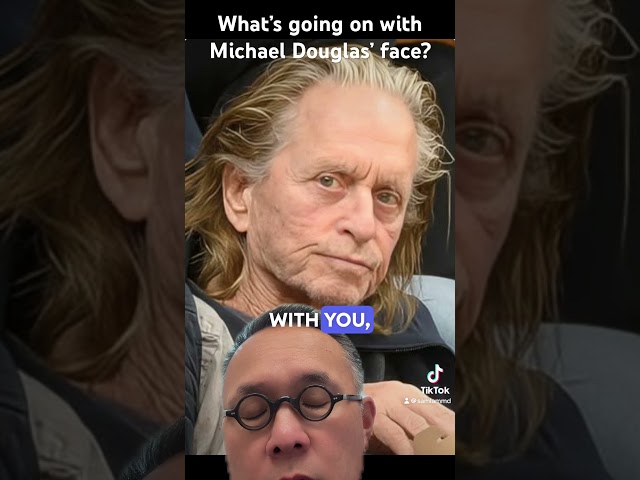 What’s going on with Michael Douglas’ face?