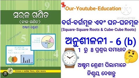Class 8 maths 6b question answer | class 8 math exercise 6b question answer | Square-Square Roots...