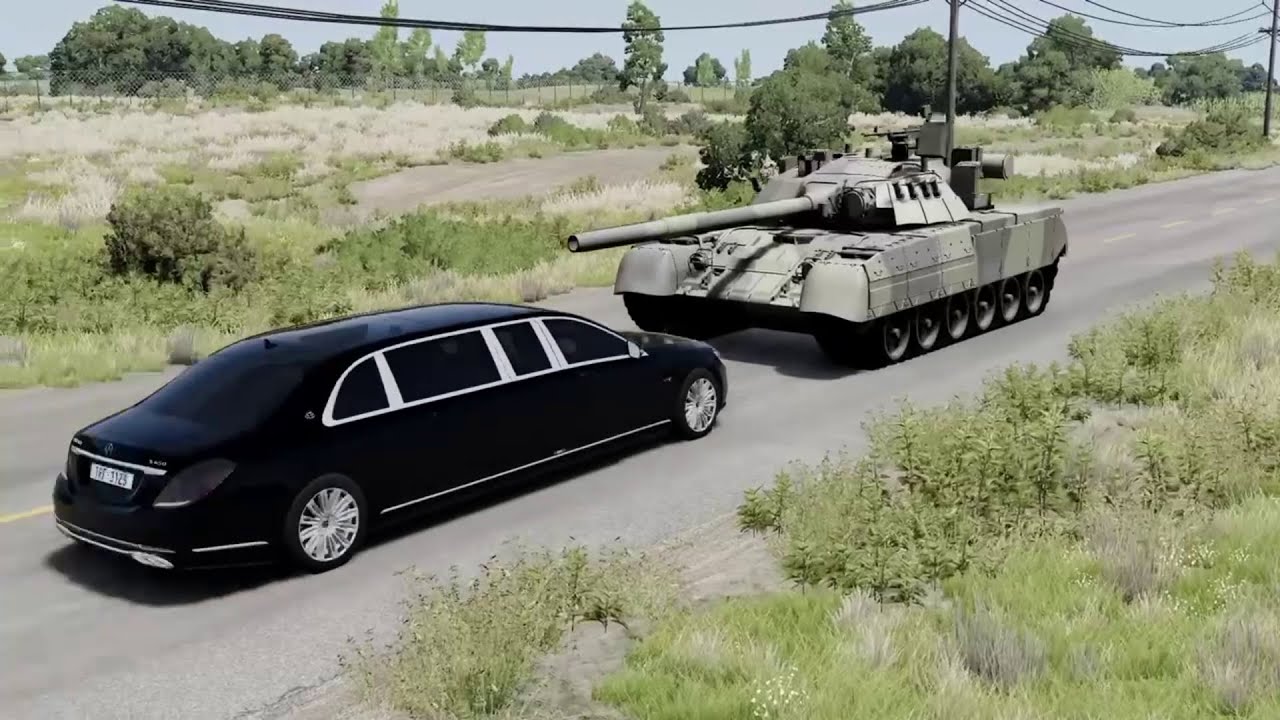 TRANSPORT OF COLORS!Tank vs cars. Confrontation. YouTube