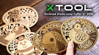 【xTool S1 20W 新色ホワイト】初心者がレーザー彫刻機を使って木製コースターを作りました！♯1