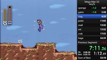 Mega Man X2 Any% speedrun in 32:26