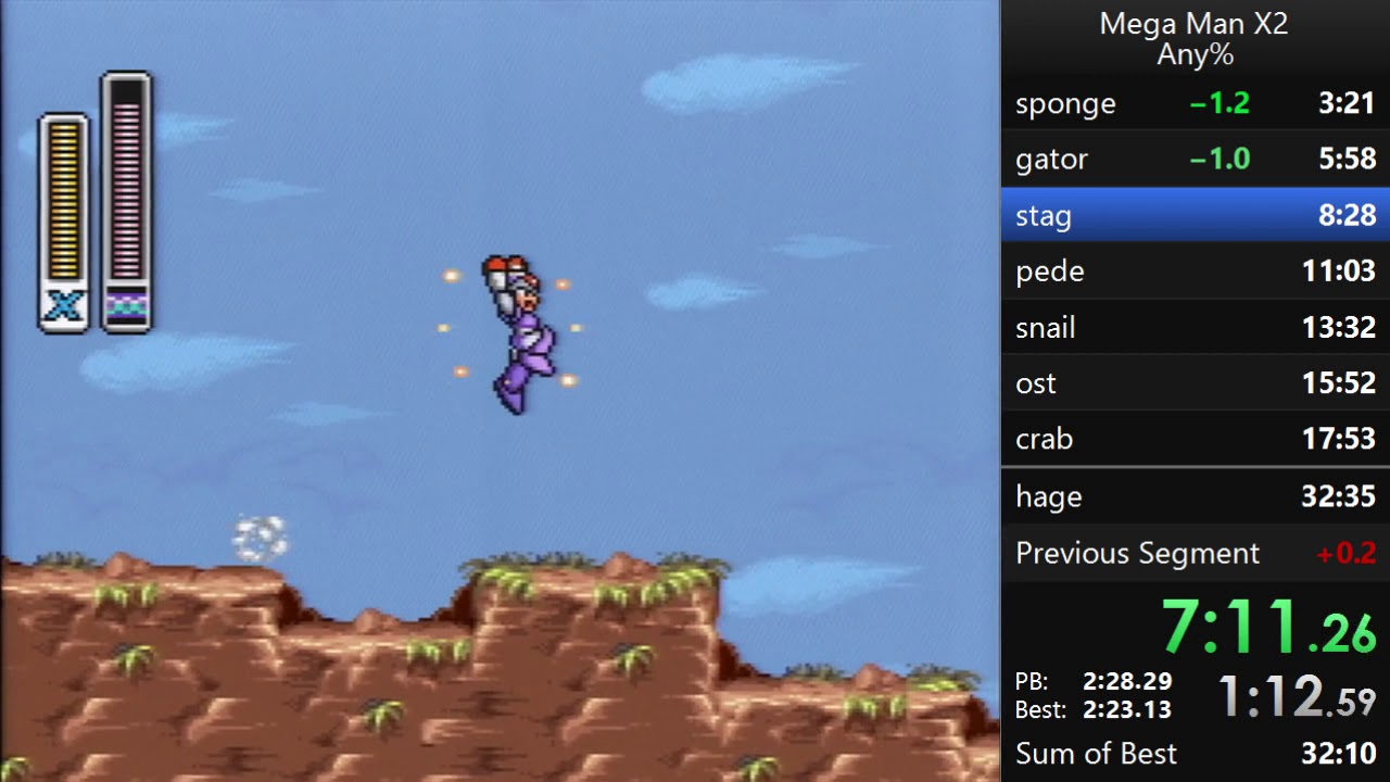Mega Man X2 Any% speedrun in 