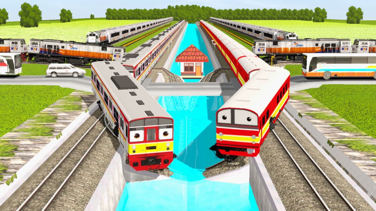 Perlintasan Kereta Api ‼️#201 KERETA API PANJANG BERGANTIAN