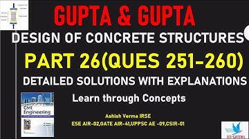 GUPTA&GUPTA ||RCC Objective Questions||Detailed Explanations|Q251-260||ESE|GATE|SSCJE|PSC AE|Part-26