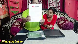 My first silver play button | Riya Rajput 3.0 and Akash Rajput | unboxing video silver play button