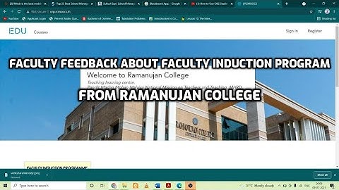 Faculty Feedback about Faculty Induction Program  from Ramanujan College