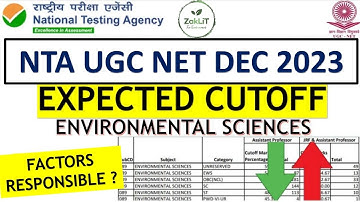 🔴Cutoff UGC NET Dec 2023 EVS Expected _Category Wise