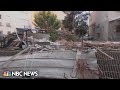 Buildings in Ashkelon, Israel, damaged after rockets fired from Gaza