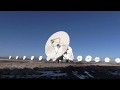 Very large array radio telescopes moving into different positions. Magdalena, NM.