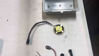Reolink PT Plus audio mod with a waterproof cable wiring and parts.