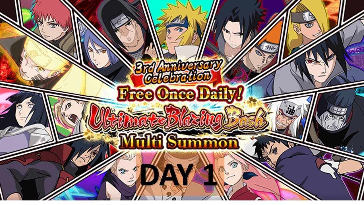 FREE BLAZING BASH MULTIS ( Day 1 ) | Naruto Blazing