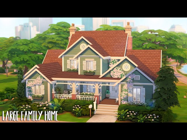 I built this house for a LARGE family 🤩 (Sims 4 Speed Build) class=