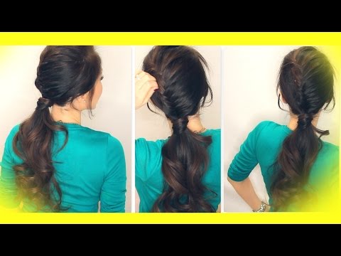 ★-school-hairstyle-tutorial-|-half-french-fishtail-braid-fancy-ponytail-|-medium-long-hair