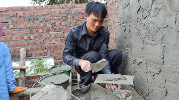 Đặt Đòn Tay ,Trát Tường Nhà 2 Mẹ Con Cô Cầu (Khiếm Thị )|Cói Lalin